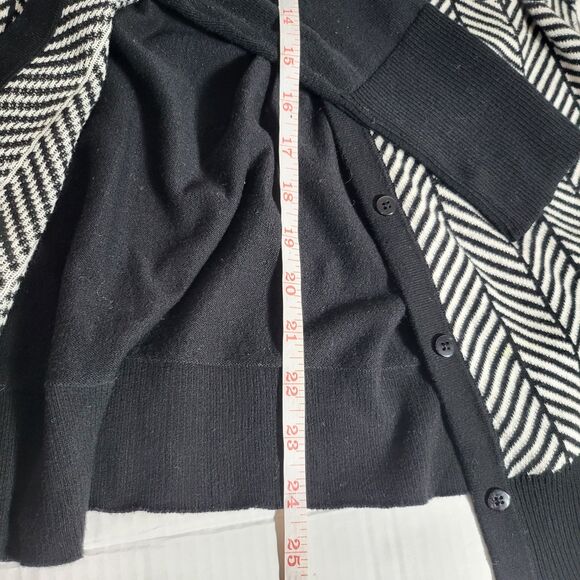 Merona Women's Size XXL Black And White Cardigan Sweater - Picture 6 of 7